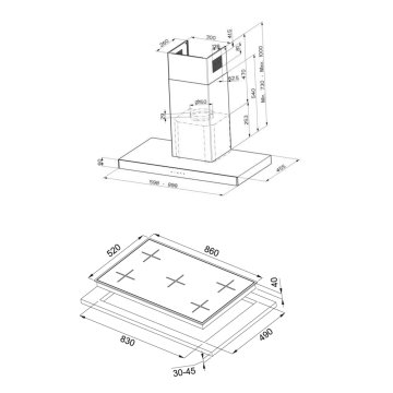 FRANKE FABER SMART X/V A90 DAVLUMBAZ FHNS 905 4G TC BK C OCAK 2Lİ ANKASTRE SET