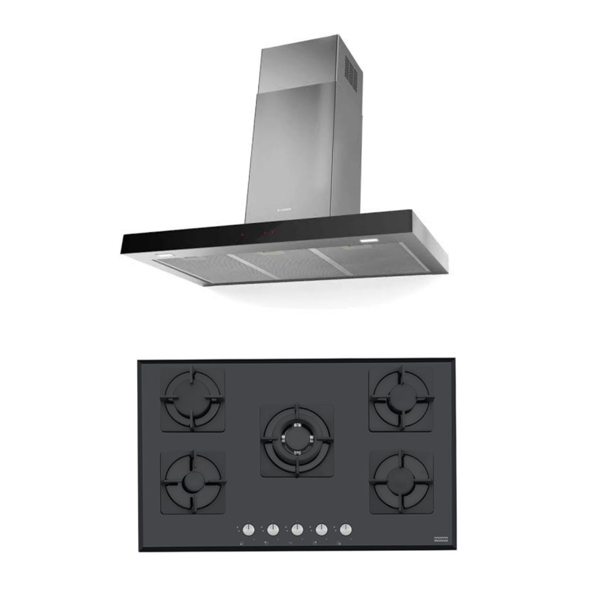 FRANKE FABER SMART X/V A90 DAVLUMBAZ FHNS 905 4G TC BK C OCAK 2Lİ ANKASTRE SET