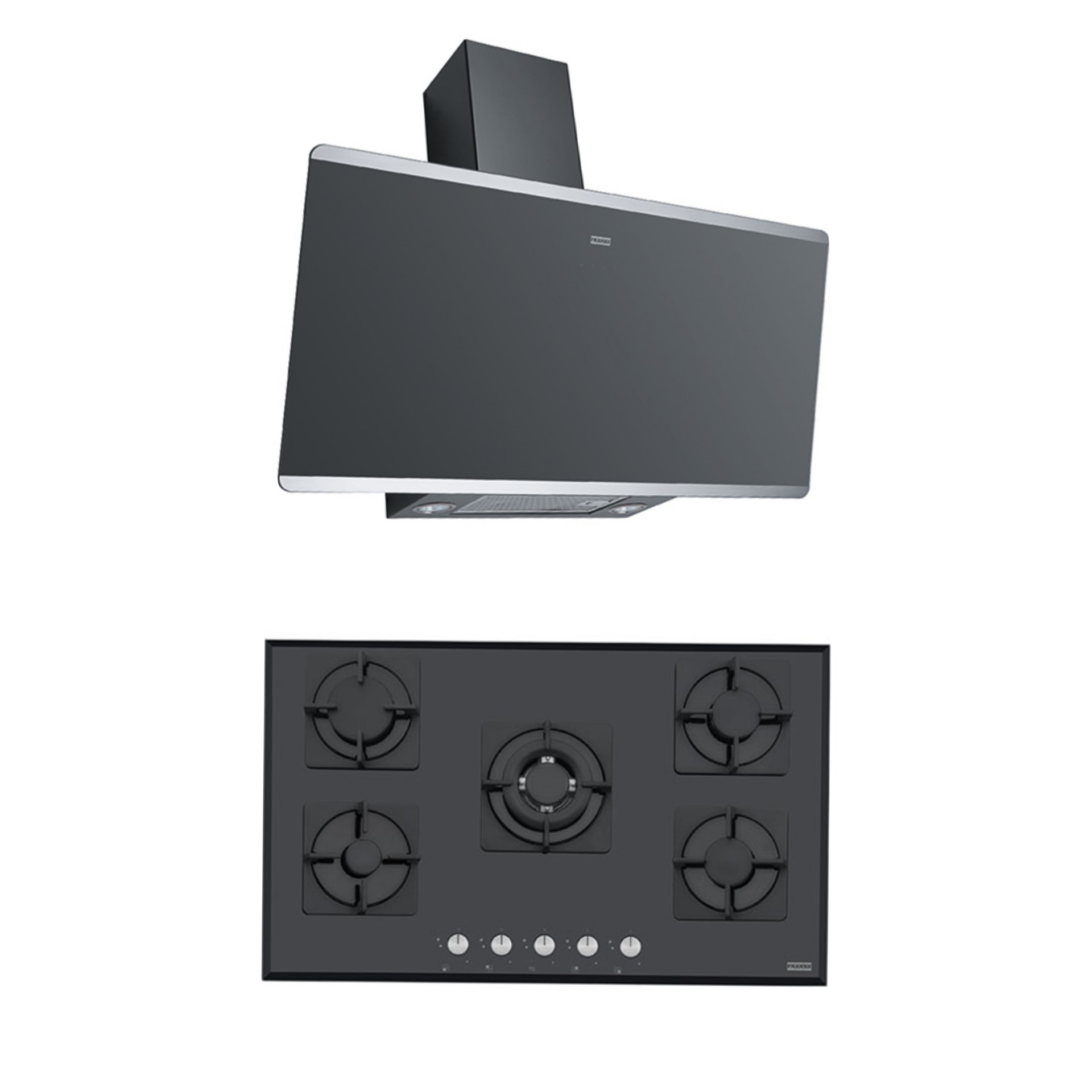 FRANKE FPJ 915 V BK/SS DAVLUMBAZ FHNS 905 4G TC BK OCAK BLACK GLASS 2Lİ ANKASTRE SET